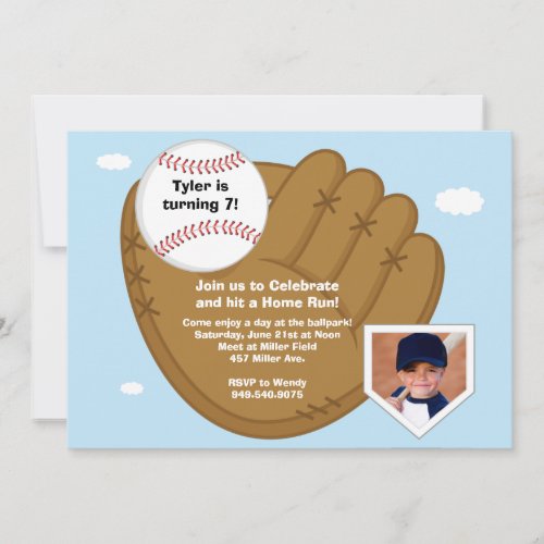 Baseball Birthday Party Invitation