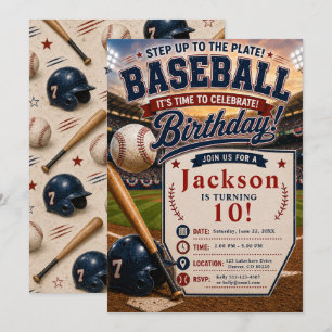 Baseball Birthday Party Invitation