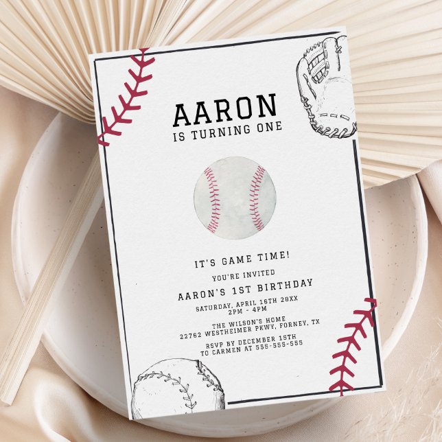Baseball Birthday Party Invitation (Creator Uploaded)