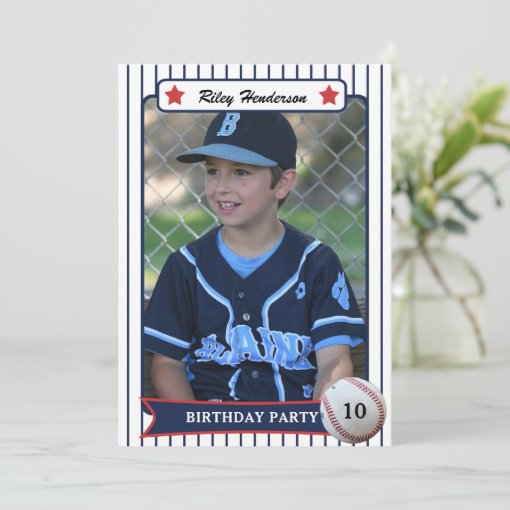 Baseball Birthday Party Invitation | Zazzle