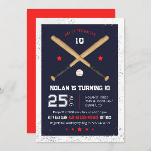 Baseball Birthday Party Invitation