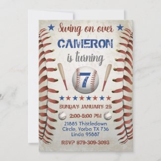 Baseball Birthday Party Invitation