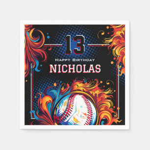 Baseball Birthday Party Napkins