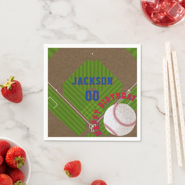 Baseball Birthday Party Napkins (Insitu)