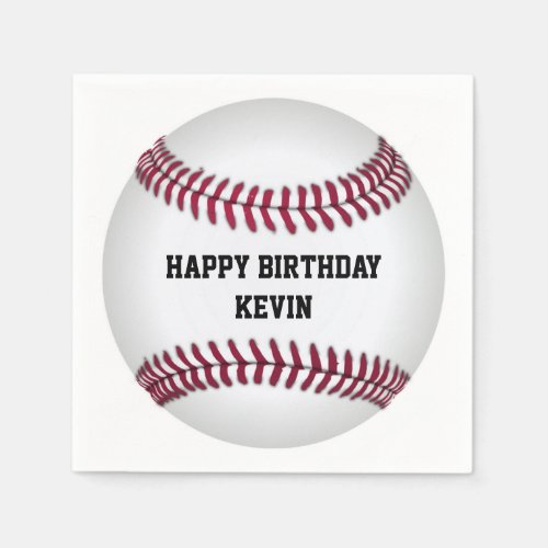 Baseball Birthday Party Paper Napkins