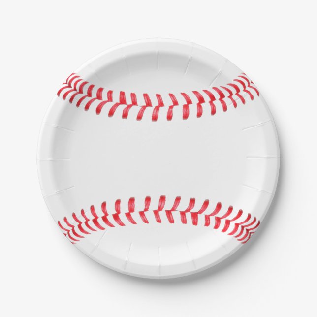 Baseball Birthday Party  Paper Plates (Front)