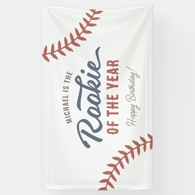 Baseball Birthday Party Rookie of the Year Banner