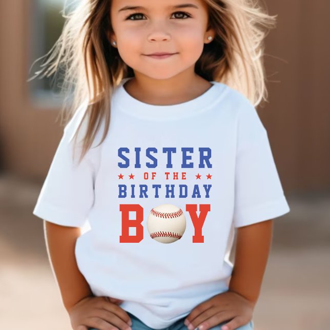 Baseball Birthday Party Sibling Sister T-Shirt (Baseball Birthday Party Sibling Sister T-Shirt)