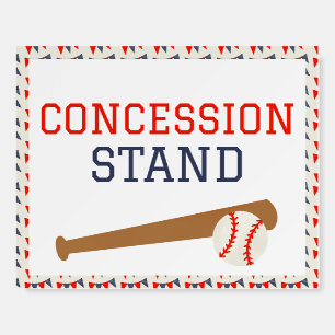 Baseball Birthday Party Sign Poster