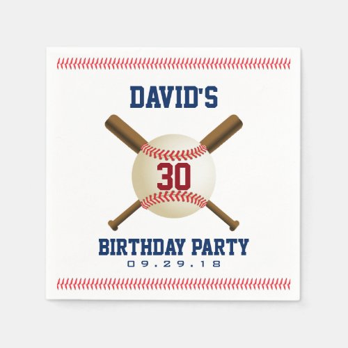 Baseball Birthday Party Sports Theme Paper Napkins