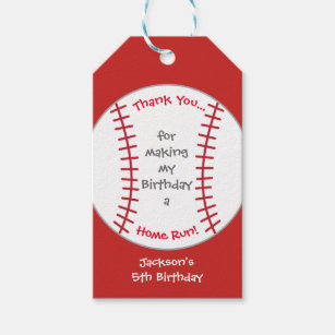 Baseball MLB Birthday Favor Thank You Gift Tags 10 ea Personalized Any –  Virginia Design Shop