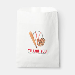Baseball birthday party treat favor bag