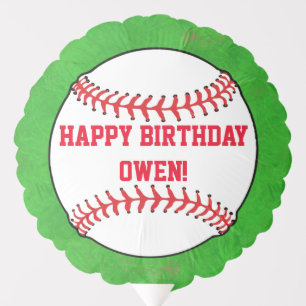 Baseball Birthday Personalized Balloon