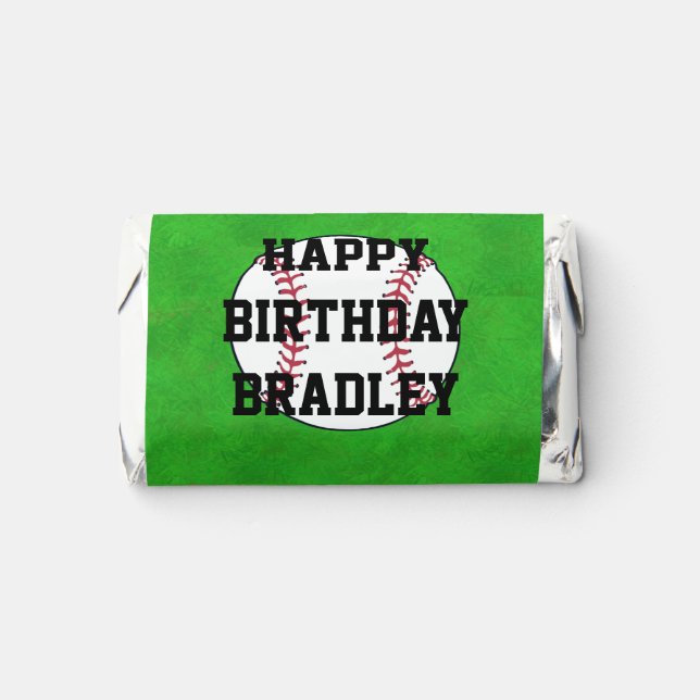 Baseball Birthday Personalized Hershey's Miniatures (Front)