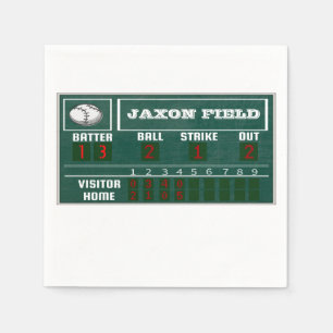 Baseball Birthday Scoreboard PARTY Napkins