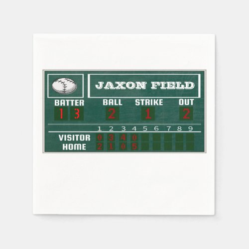 Baseball BirthdayScoreboardPARTY Napkins