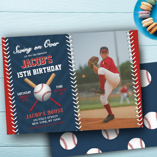 Baseball Birthday | Swing on Over Party  Invitation