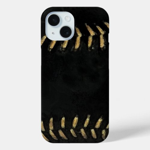 baseball black iPhone 15 case