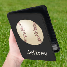 Baseball, Black, Personalized Name