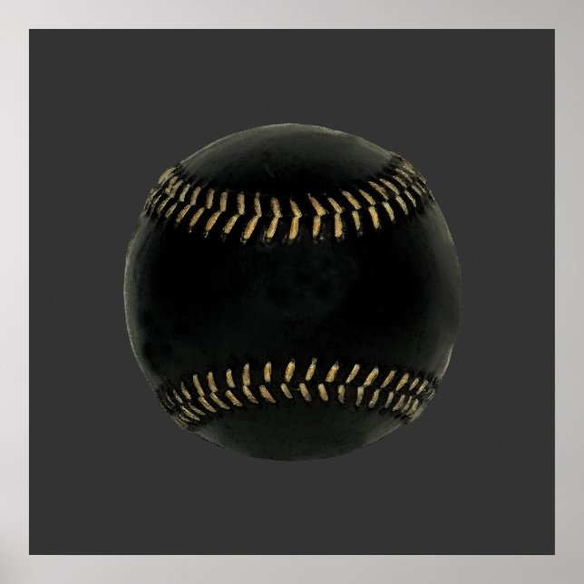 baseball black poster (Front)