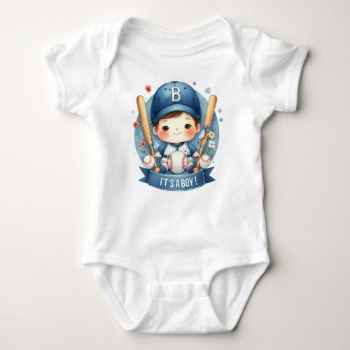 Baseball Bliss Baby Boy Announcement Baby Shower Baby Bodysuit