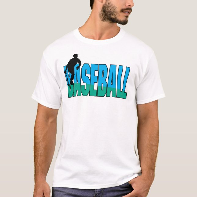 Baseball Blue and Green T-Shirt (Front)