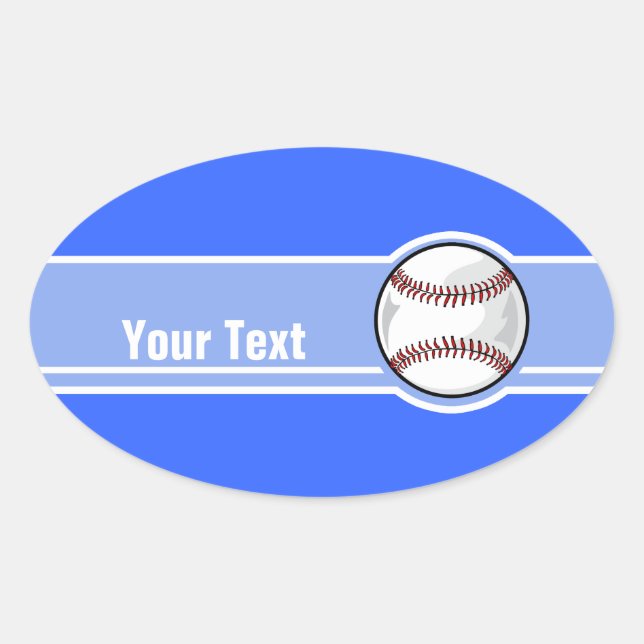 Baseball; Blue Oval Sticker (Front)
