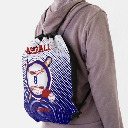 Baseball _ Blue White and Red _ DIY Text Backpack