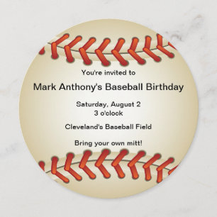 Baseball Bonanza Birthday Party Invitation