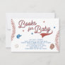 Baseball Book for Baby Card, Baseball Baby Shower  Invitation