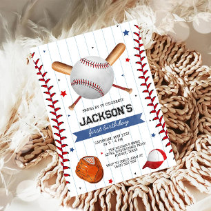 Baseball Boy Birthday Party Invitation