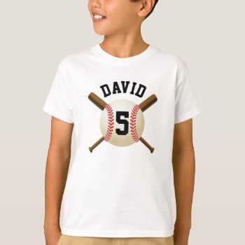 Baseball Boy Sport Team  T-shirt by tattooWears at Zazzle