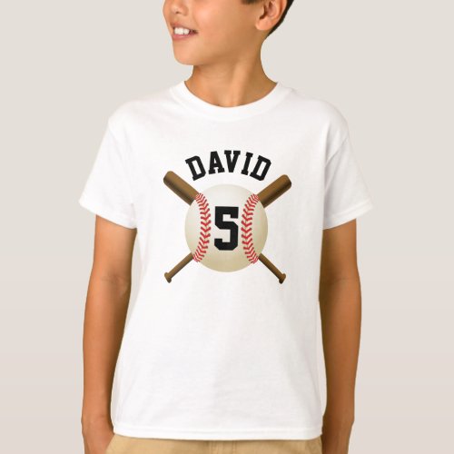 Baseball Boy Sport Team  T_Shirt