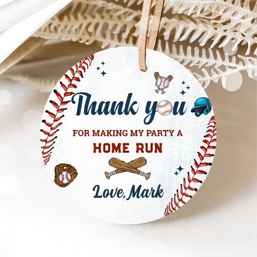 Baseball Boy Thank You Birthday Thank You Favor Tags