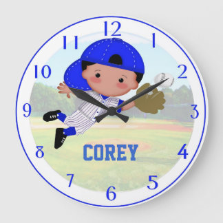 Baseball Boy Wall Clock