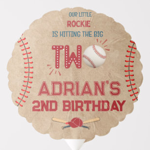 Baseball Boys 2nd Birthday Balloon