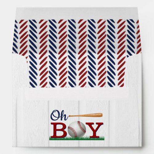 Baseball Boys Baby Shower Envelope