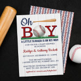 Baseball baby best sale shower invitations