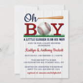Baseball Boys Baby Shower Invitations (Front)