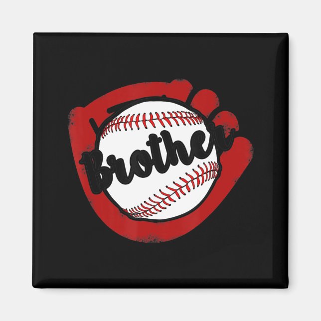 Baseball Brother  for Baseball Softball Mom Magnet (Front)