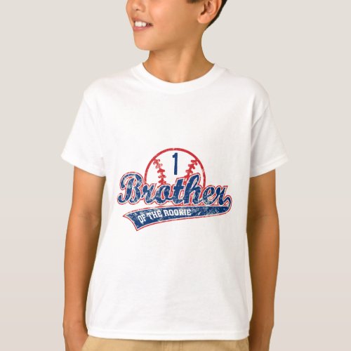 Baseball Brother of the Rookie 1st Birthday Party T_Shirt