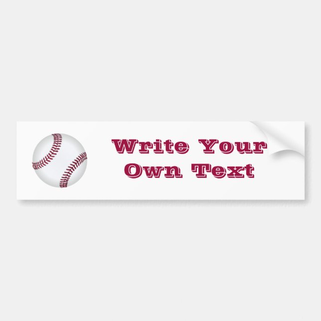Baseball Bumper Sticker (Front)