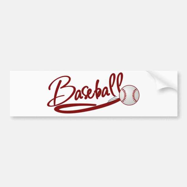 Baseball Bumper Sticker (Front)