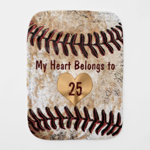 Baseball Burp Cloth My Heart Belongs to Daddy's