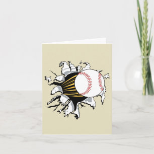 Baseball burst notecards
