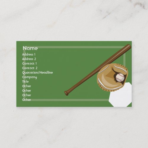 Baseball - Business Business Card Templates