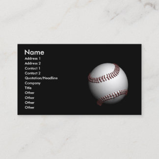 baseball business card