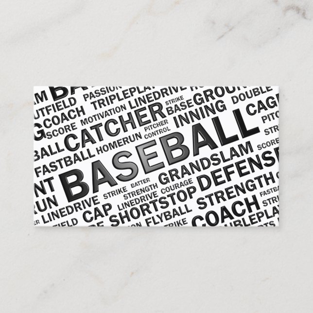 Baseball Business Card (Front)