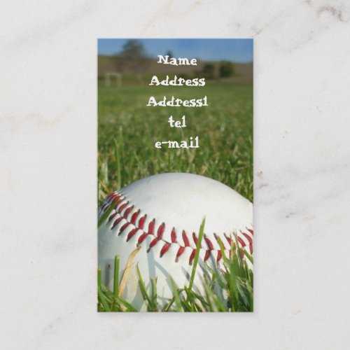 Baseball business card
