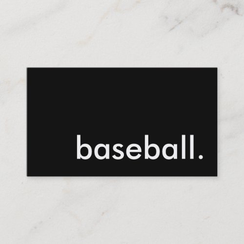 baseball business card